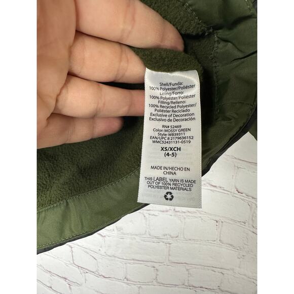 Wonder Nation Green Puffer Coat Kids Boys XS Lined Snow Gear - Picture 5 of 6